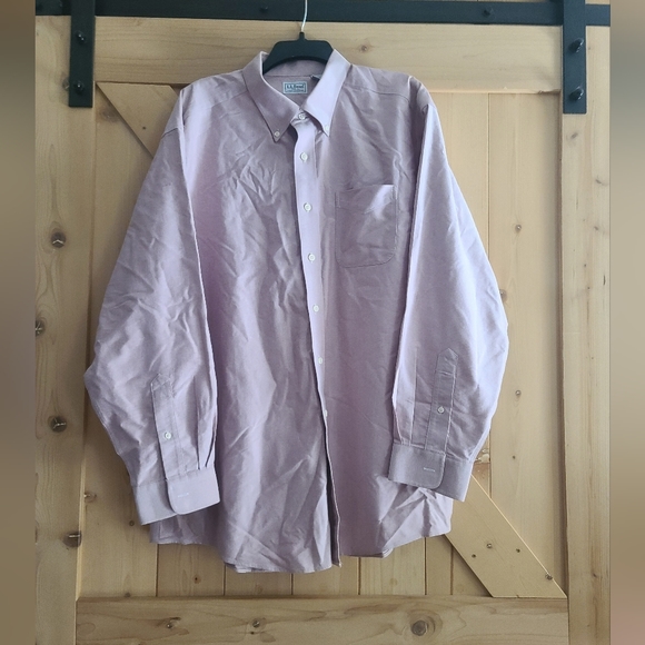 LL Bean Mens Button Up Dress Shirt - Picture 1 of 11